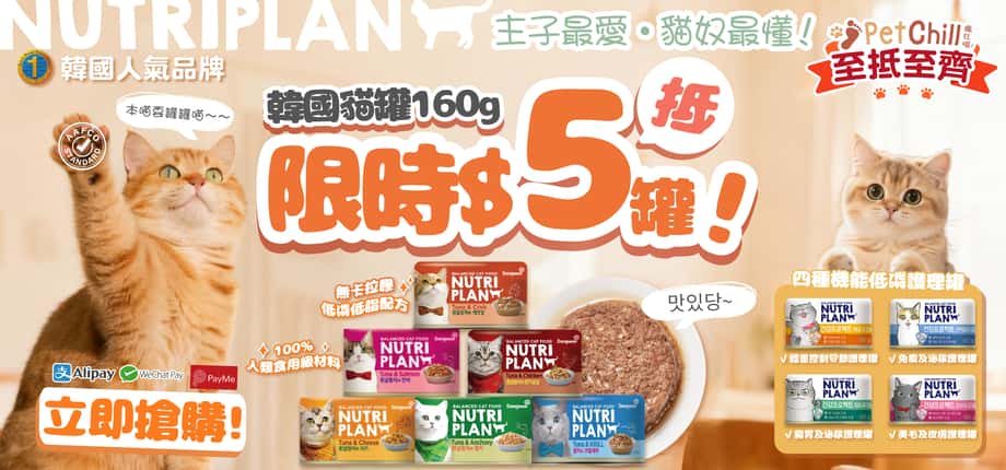 nutriplan貓罐頭 - nutriplan貓罐好唔好 - nutriplan貓糧 - nutri plan評價 - nutriplan肉泥 - nutriplan korea - PetChill 寵物用品店